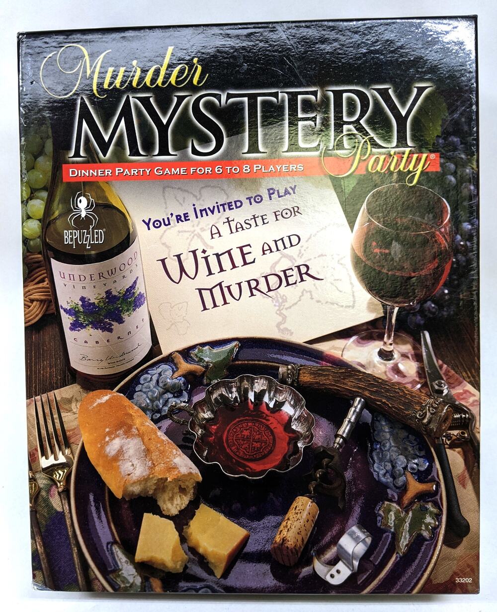 Murder Mystery Party - A Taste for Wine & Murder Dinner Game - 6-8 Players NEW